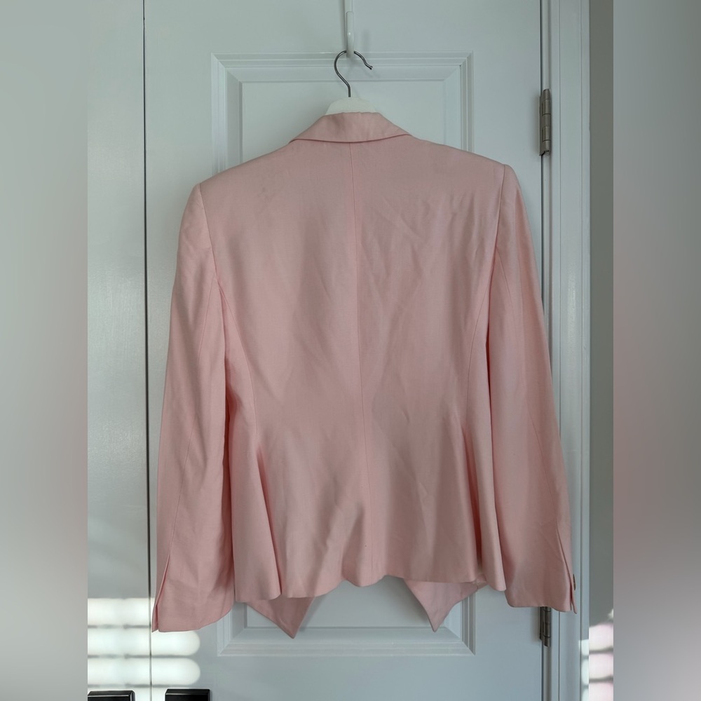 Vintage Christian Dior Peplum Blazer Light Pink Size 12 - Picture 3 of 13